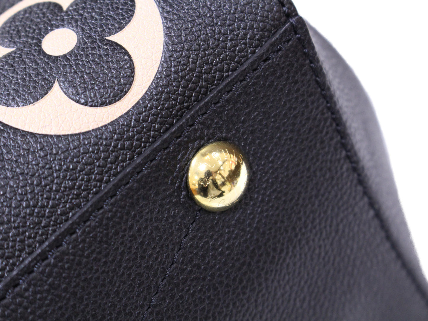 Louis Vuitton Montaigne MM Handbag Shoulder Bag Emplant Noir Black