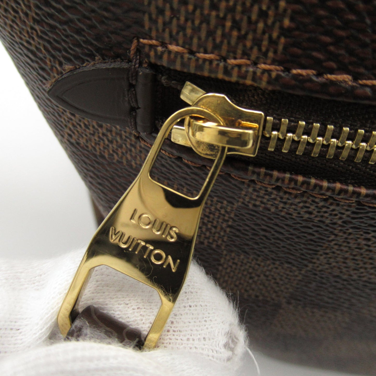 Louis Vuitton Jena MM Tote Bag PVC Coated Canvas Leather Damier