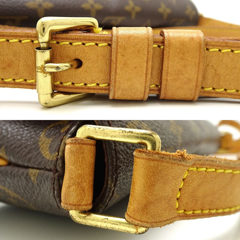 Louis Vuitton Monogram Crossbody Shoulder Bag Brown
