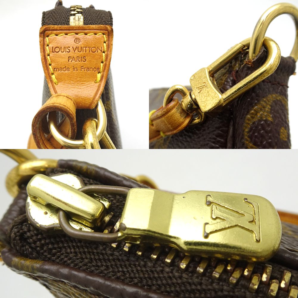 Louis Vuitton Monogram Pochette Accessoire Handbag Brown