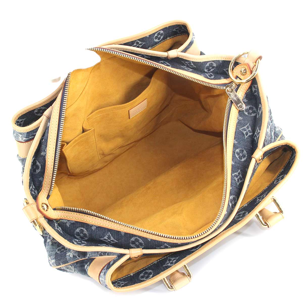Louis Vuitton Denim Raye GM Shoulder Bag Canvas Blue