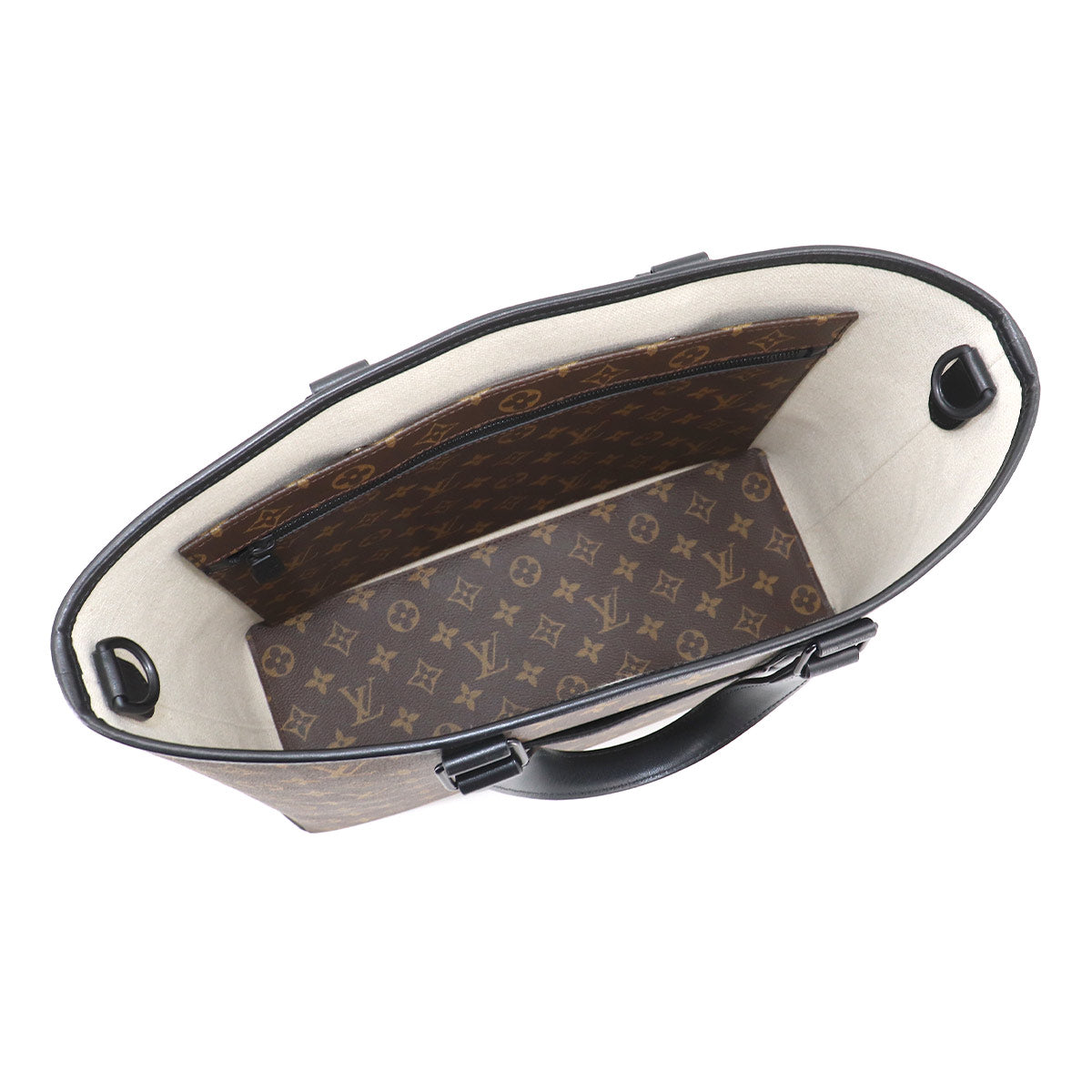 Louis Vuitton Macassar Weekend Tote PM Shoulder Bag Black