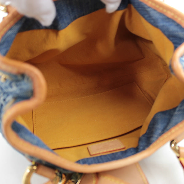 Louis Vuitton Pleaty Handbag Tote Bag Monogram Denim
