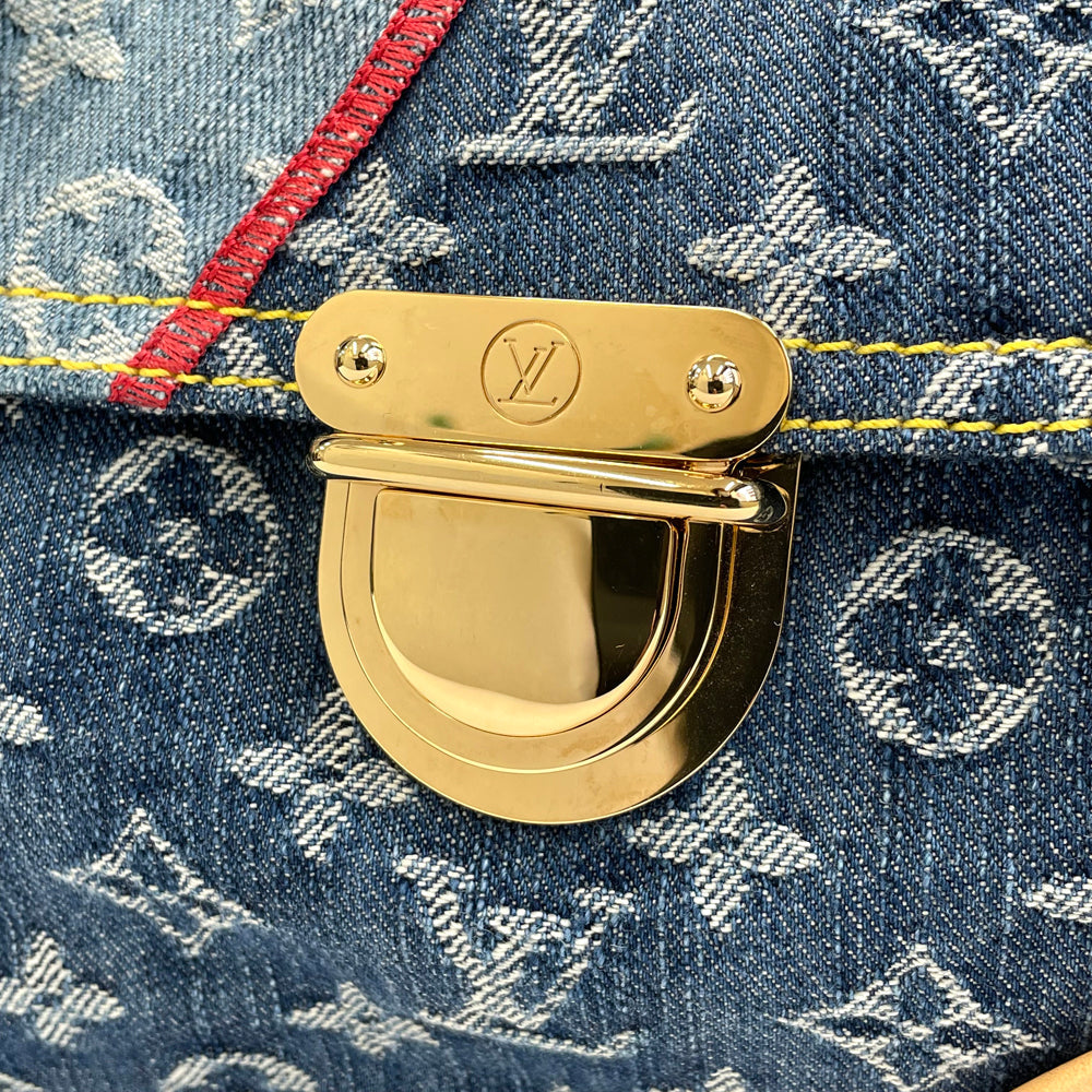 Louis Vuitton Monogram Denim Patchwork Bowery Tote Bag