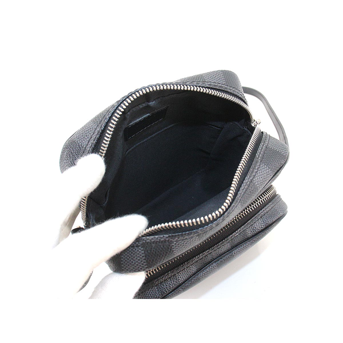 Louis Vuitton Damier Graphite Rem Shoulder Bag Black Gray