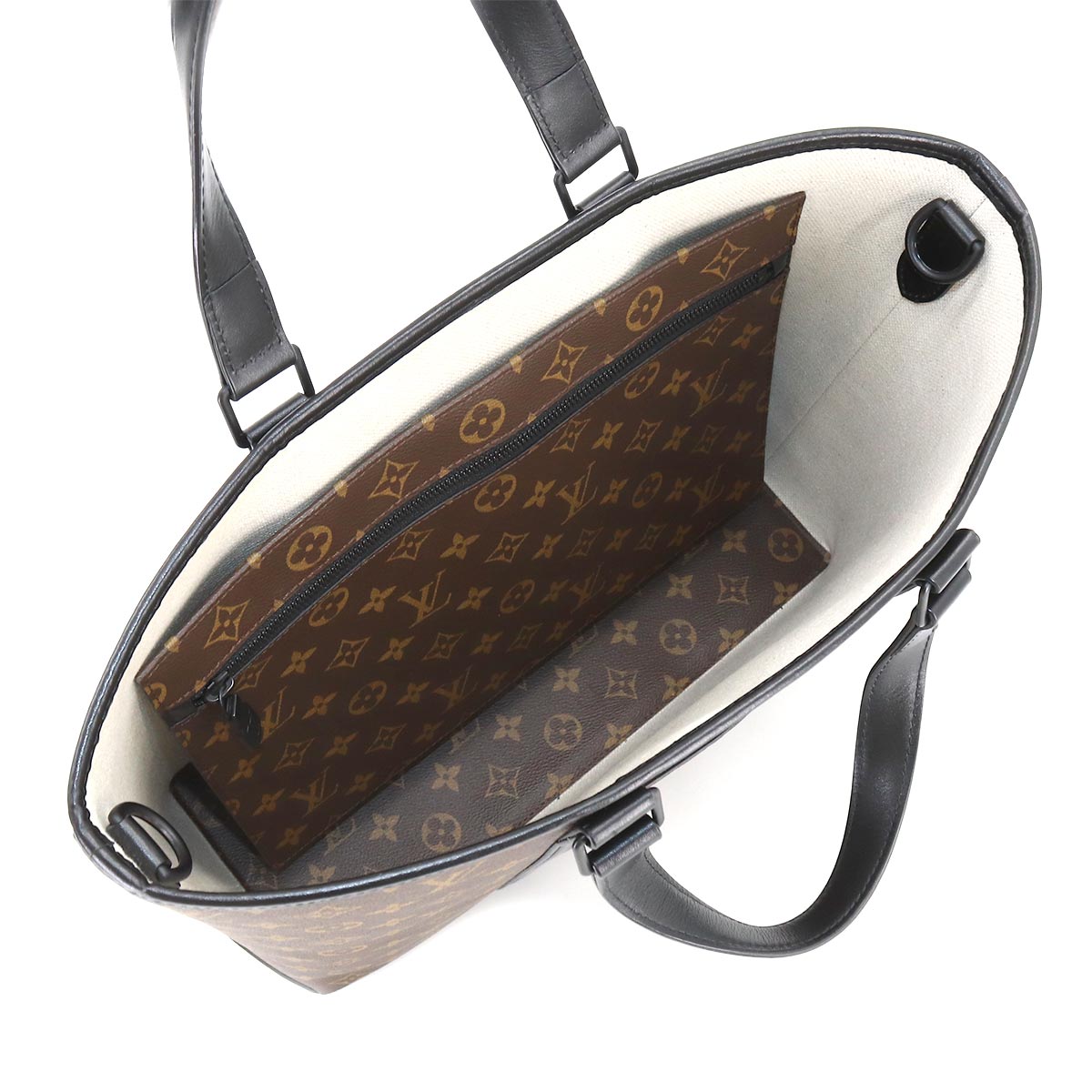 Louis Vuitton Macassar Weekend Tote PM Shoulder Bag Black