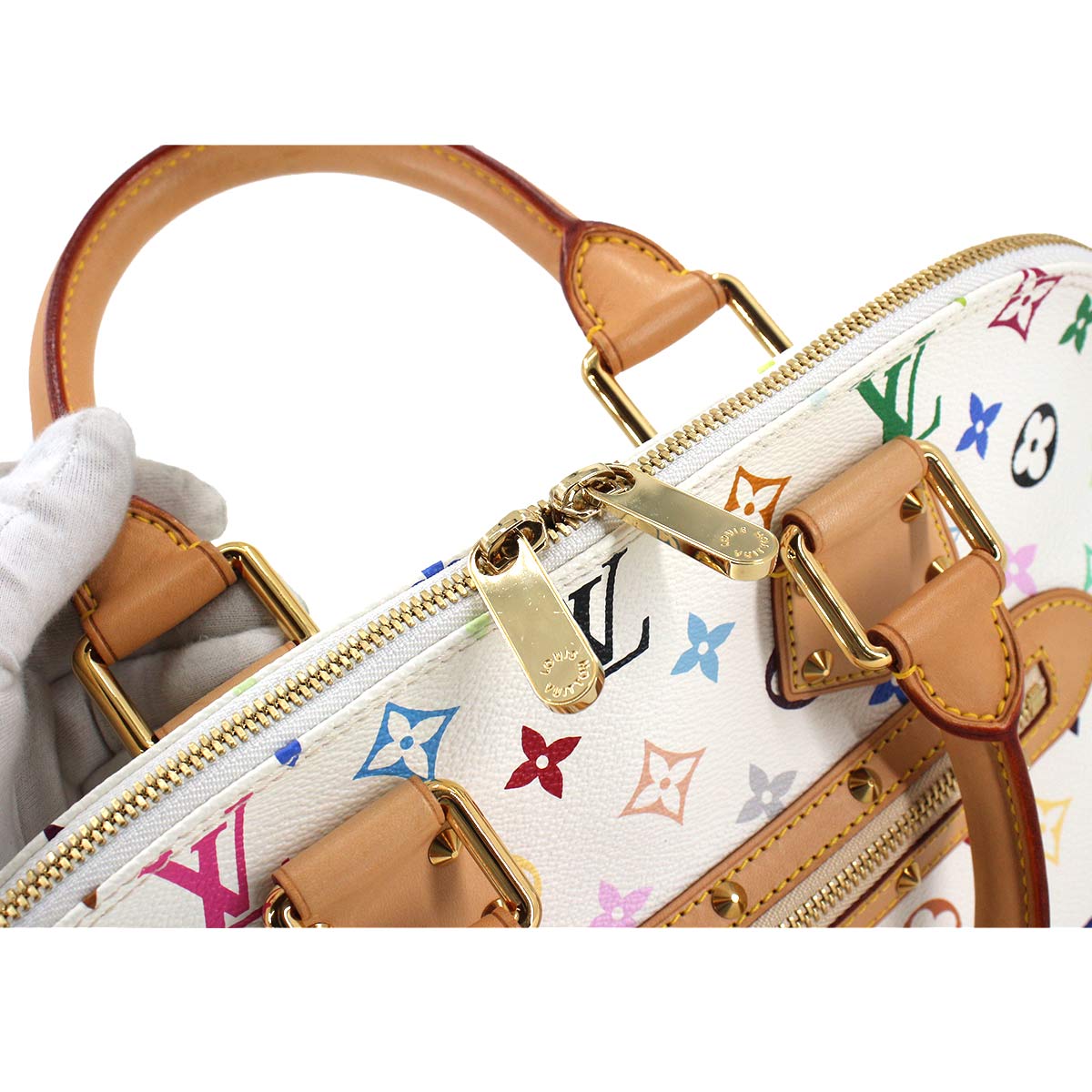 Louis Vuitton Monogram Multicolor Alma HandBag White