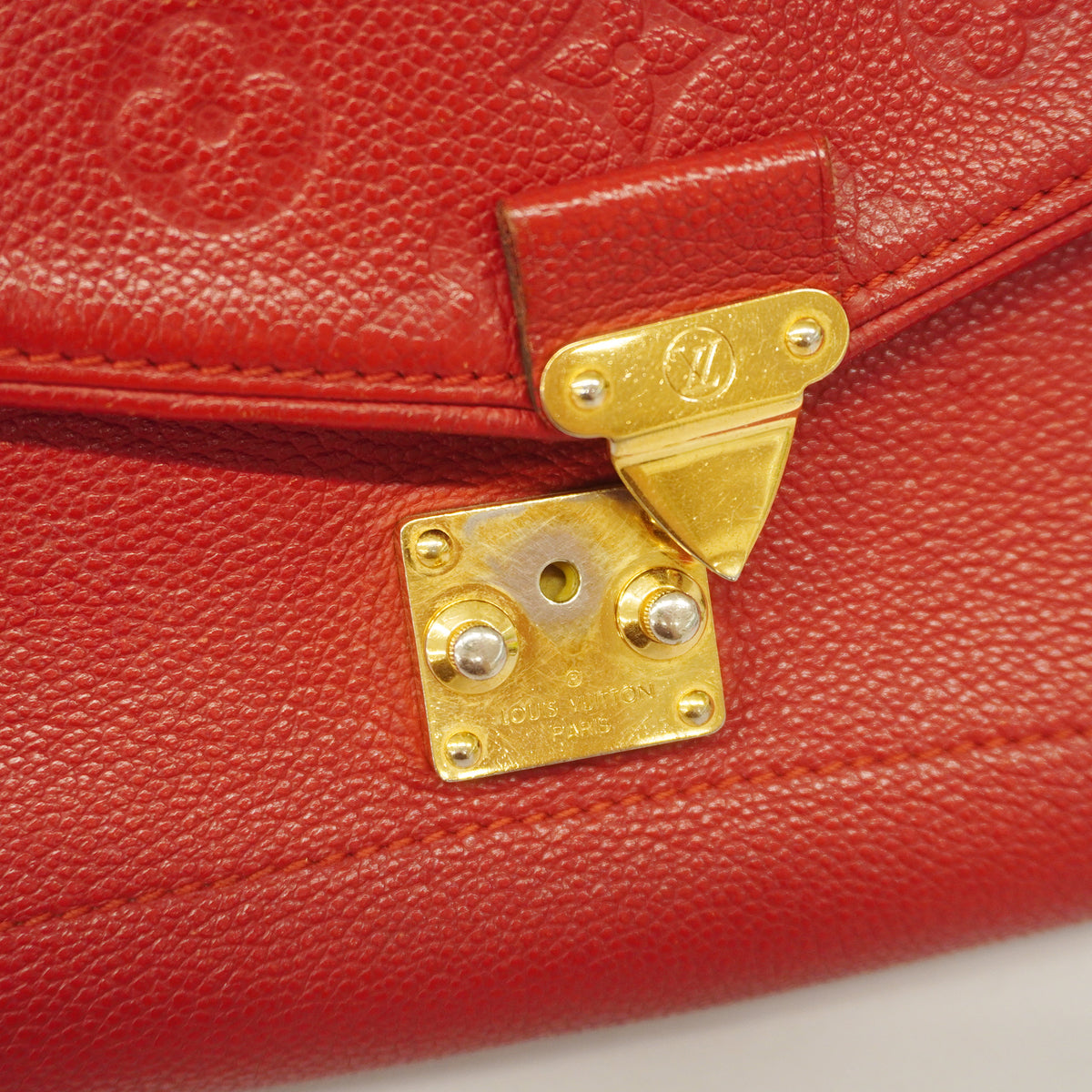Louis Vuitton Shoulder Bag Monogram Empreinte Saint Germain PM Red