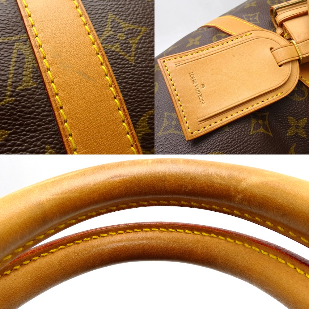 Louis Vuitton Monogram Keepall 45 Boston Bag Brown