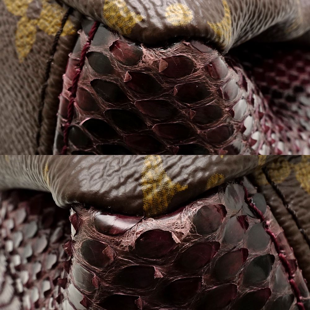 Louis Vuitton Monogram Python Pallas Bordeaux 2WAY Bag