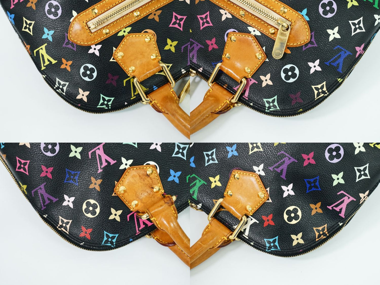 Louis Vuitton Alma PM Monogram Multicolor Handbag Noir Black