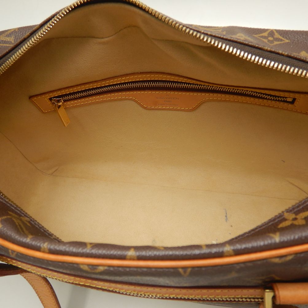 Louis Vuitton Monogram Cite GM Shoulder Bag Brown