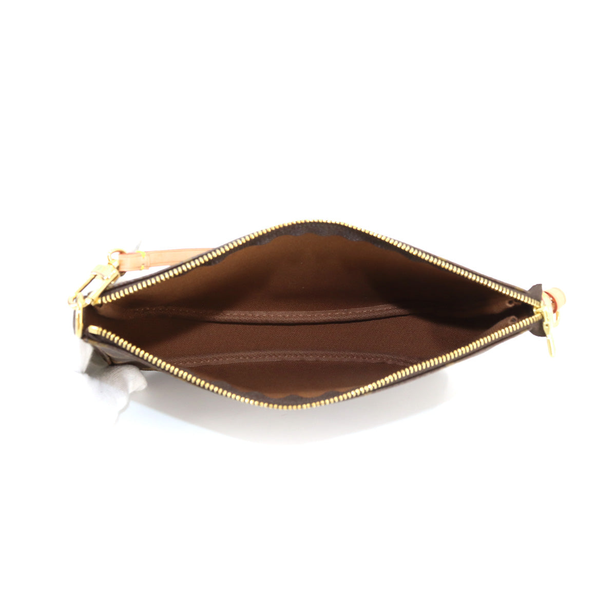 Louis Vuitton Monogram Pochette Accessoires Brown Gold Metal Fittings