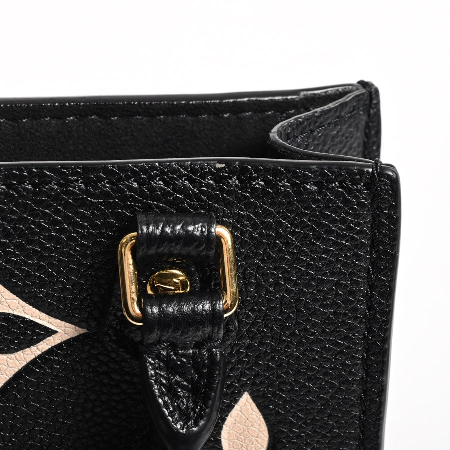 Louis Vuitton Petite Sac Plat Shoulder Bag Bicolor Emplant Noir