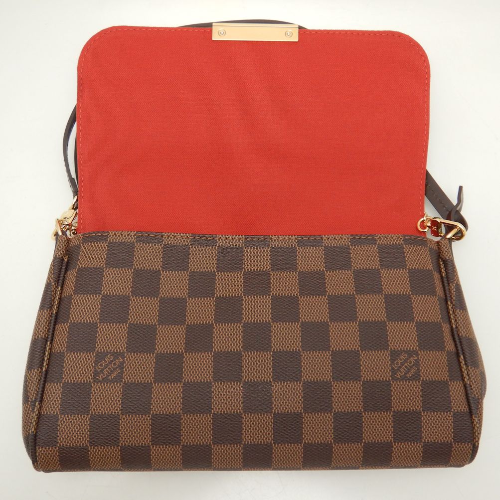 Louis Vuitton Damier Favorite MM Shoulder Bag Ebene