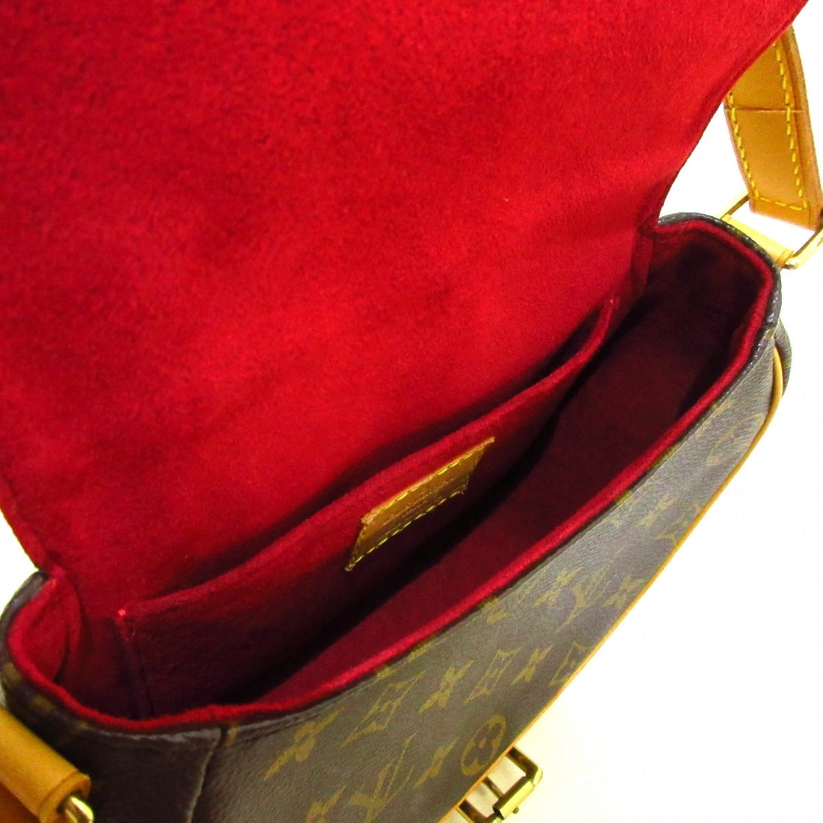Louis Vuitton Sac Tan Blanc Shoulder Bag Monogram Canvas