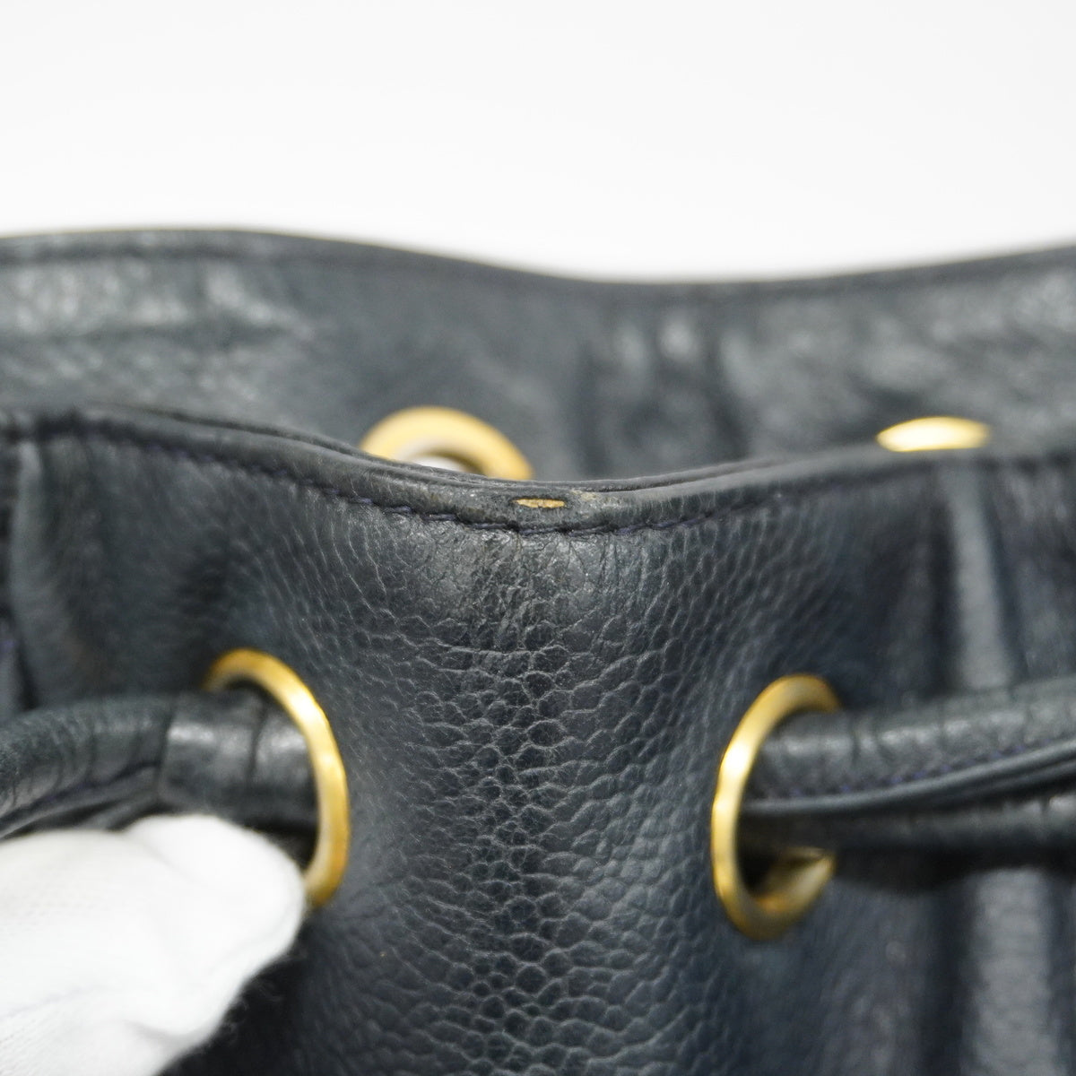 Chanel Shoulder Bag Caviar Skin Hardware Back Gold