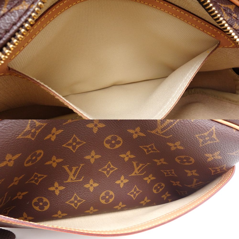Louis Vuitton Monogram Reporter PM Shoulder Bag Brown