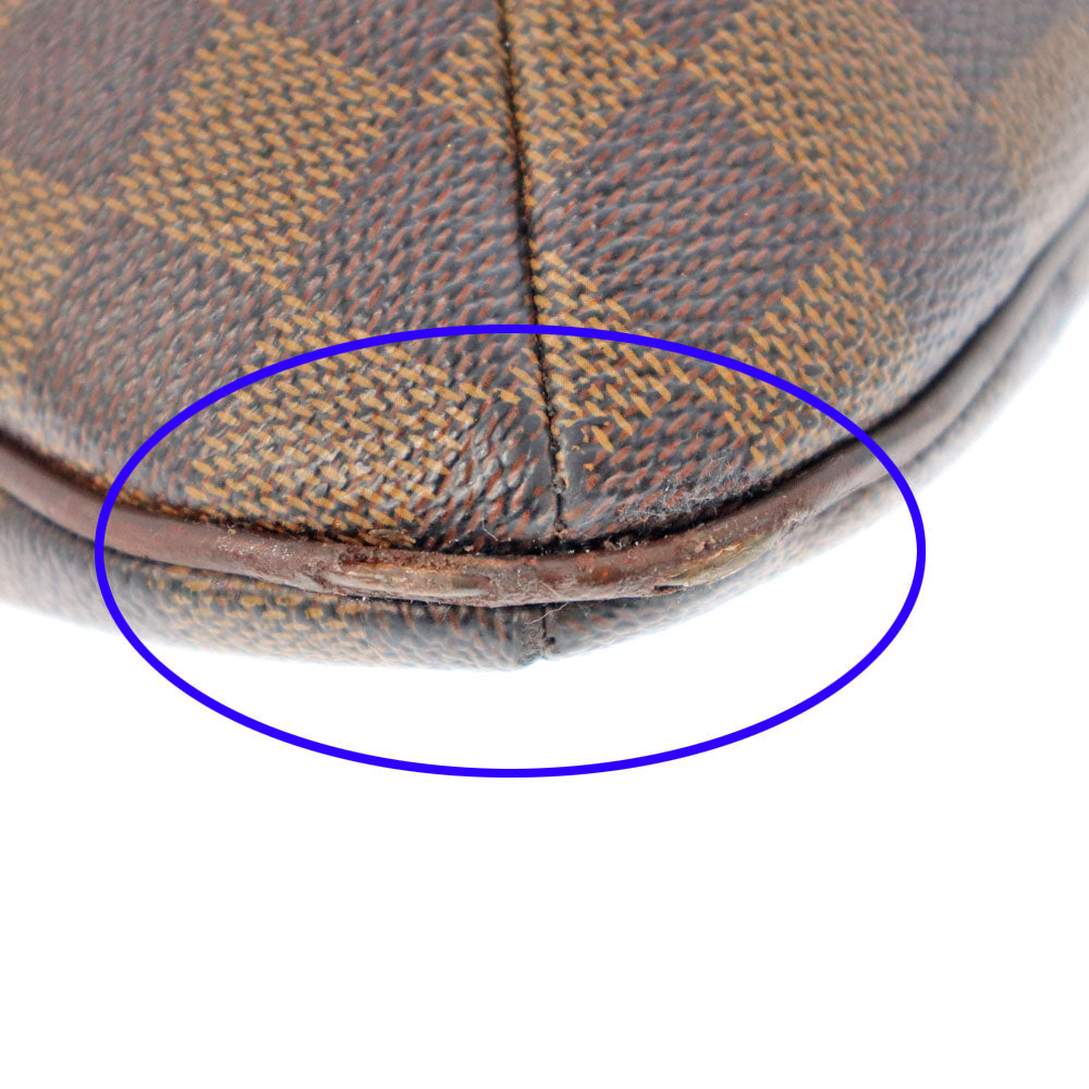 Louis Vuitton Diagonal Shoulder Bag Bloomsbury PM Damier Ebene Canvas Brown