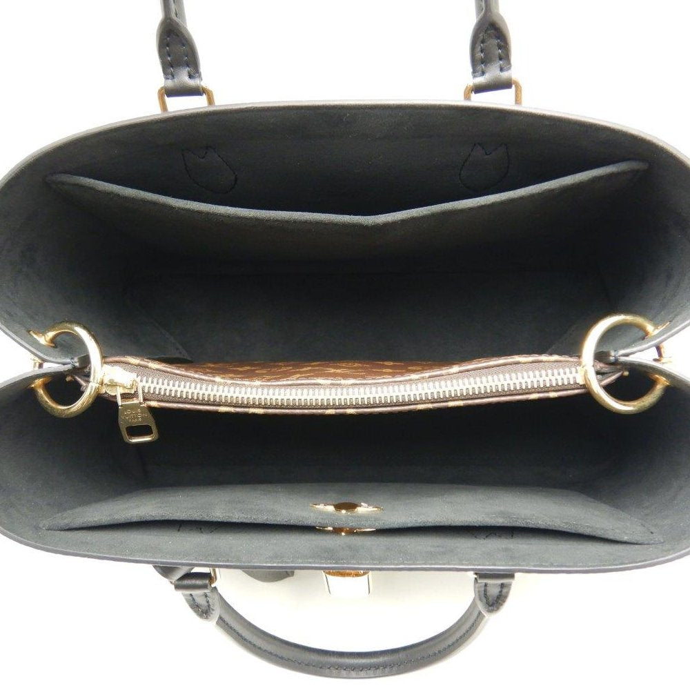 Louis Vuitton Monogram Flower Tote Noir 2way Bag