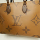 Louis Vuitton Monogram On The Go MM Giant Reverse Tote Bag Brown