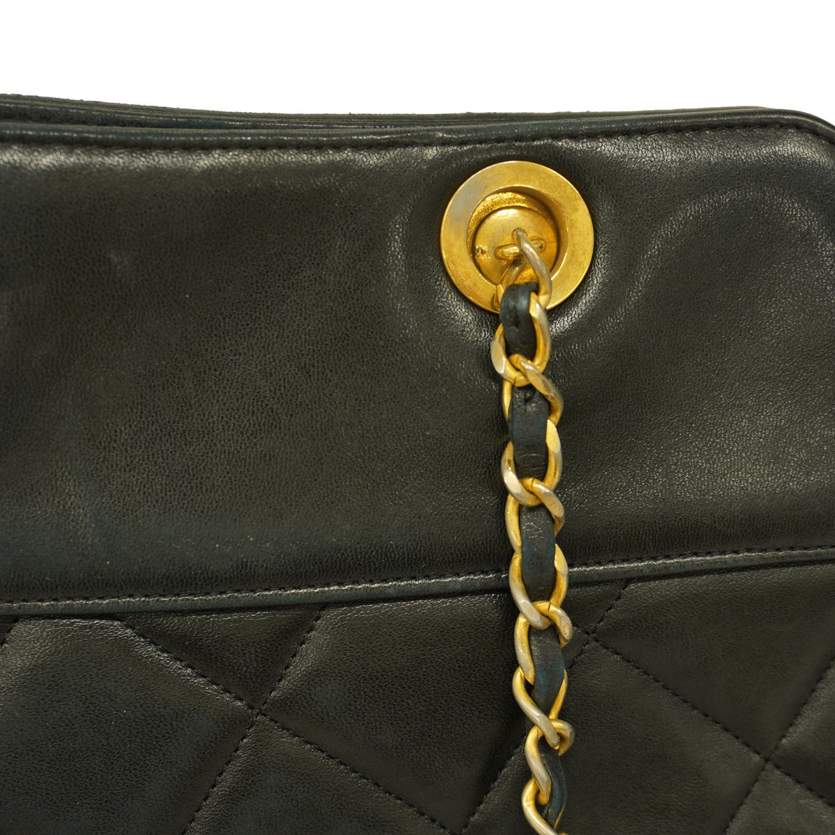 Chanel Shoulder Bag Matelasse Chain Lambskin Black
