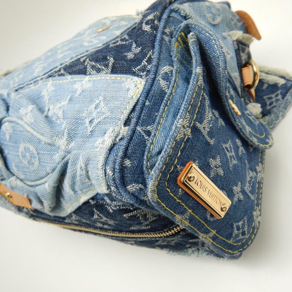 Louis Vuitton Monogram Denim Speedy 30 Blue Boston Bag