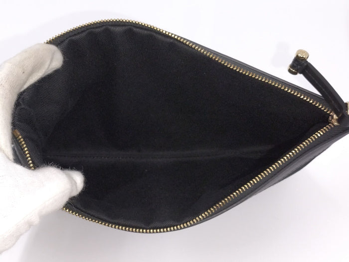Chanel Chain Shoulder Bag Wild Stitch Leather Black