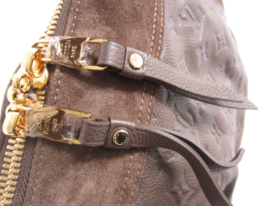 Louis Vuitton Amplant Audacious MM Leather Suede Shoulder Bag