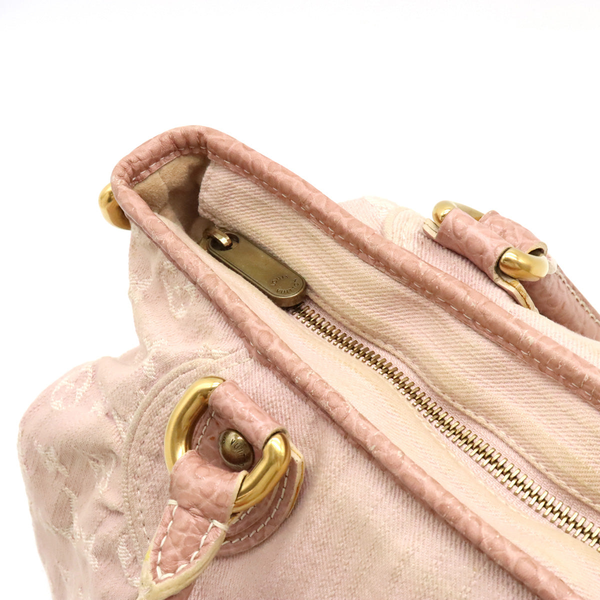 Louis Vuitton Monogram Denim Neocabby MM Tote Shoulder Bag Pink