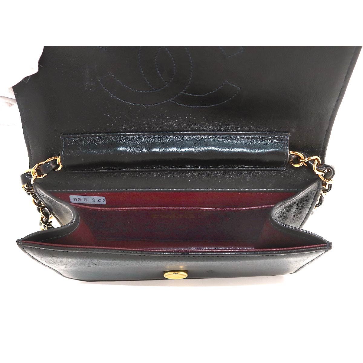 Chanel Mini Matelasse Chain Shoulder Bag Leather Black
