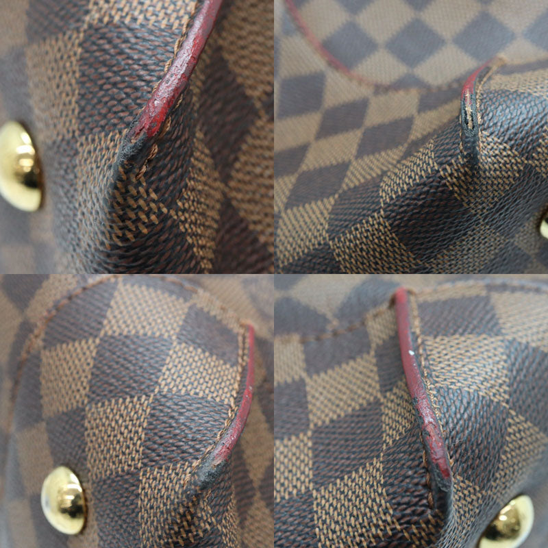 Louis Vuitton Kaisa Hobo Bag Shoulder Bag Damier Canvas Ebene Brown