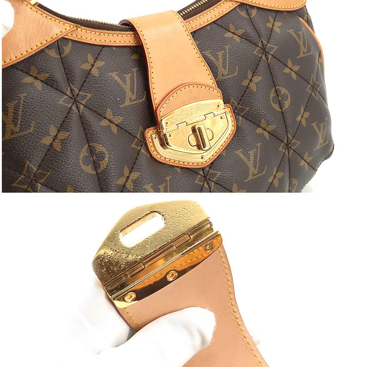 Louis Vuitton Monogram Etoile City Bag PM Shoulder Brown Gold Hardware