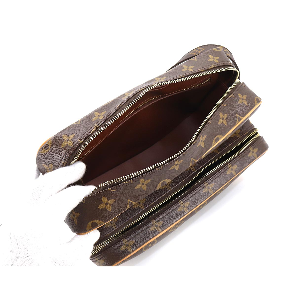 Louis Vuitton Monogram Nile Shoulder Bag Brown Gold Hardware