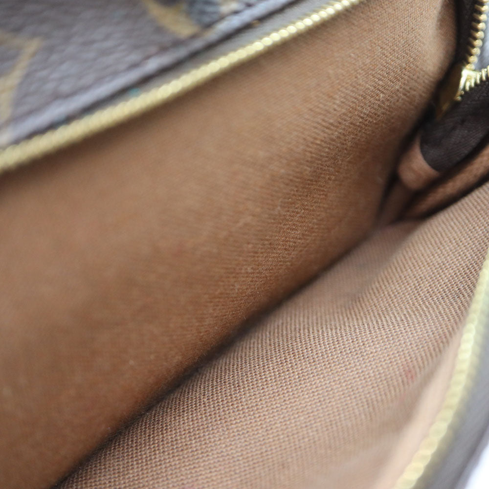 Louis Vuitton Montsouris MM Rucksack Backpack Monogram Canvas Brown