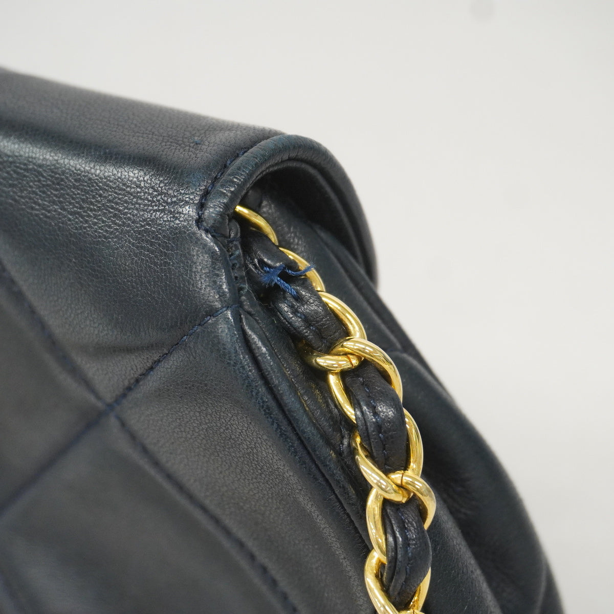 Chanel Shoulder Bag Matelasse Chain Lambskin Navy
