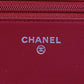 Chanel Wallet on Chain Red Quilted Lambskin Leather CC Crossbody Bag