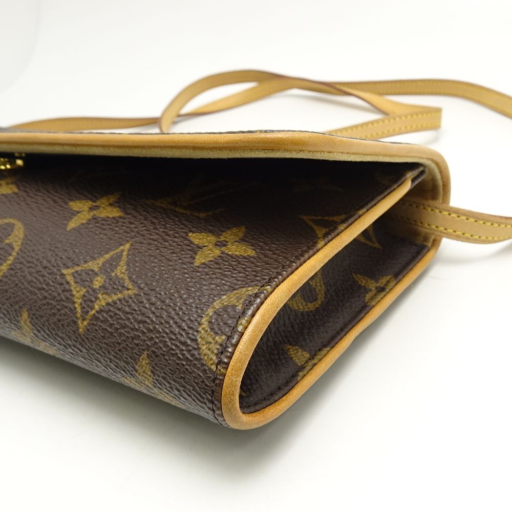 Louis Vuitton Monogram Pochette Twin GM Brown 2WAY Bag