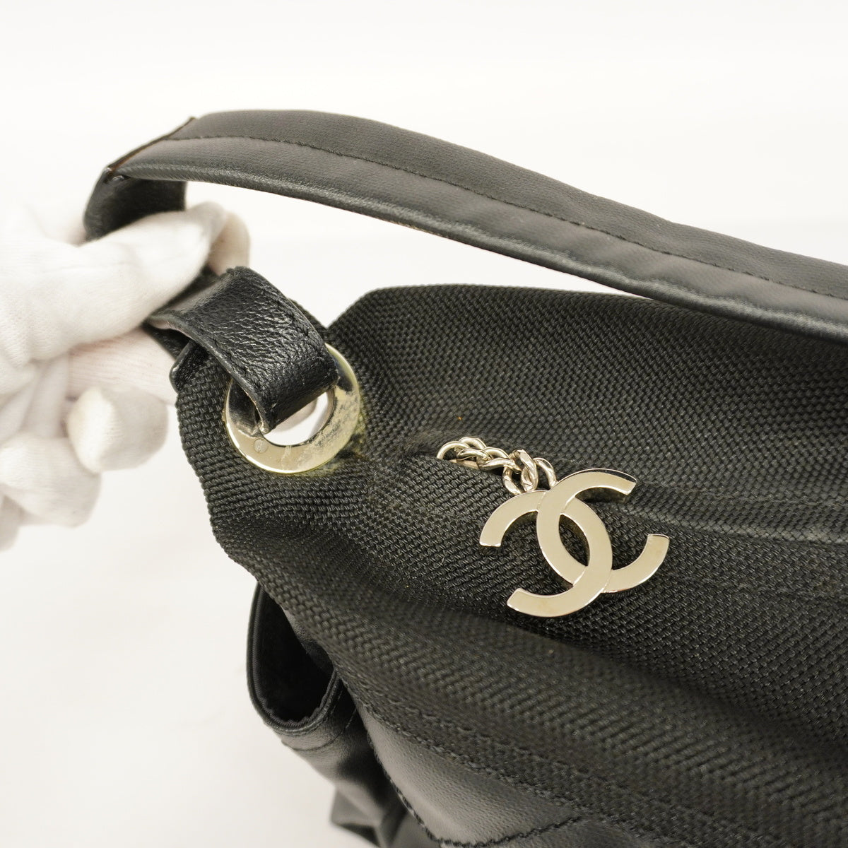 Chanel Shoulder Bag Paris Biarritz Canvas Black
