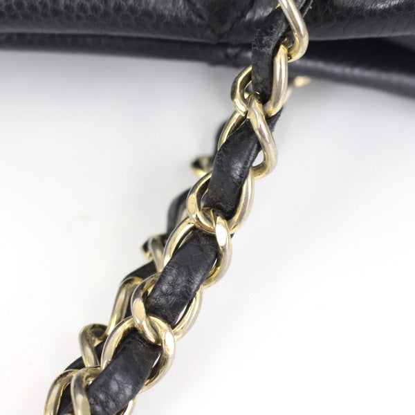 Chanel Chain Tote Bag Matelasse Caviar Skin Black