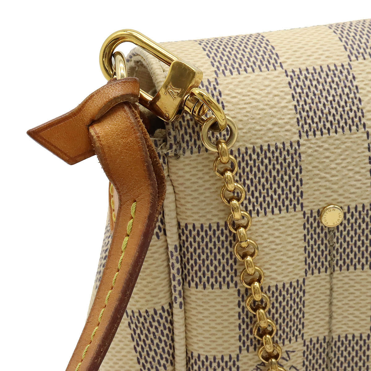 Louis Vuitton Damier Azur Favorite PM Accessory Pouch Chain Shoulder Bag