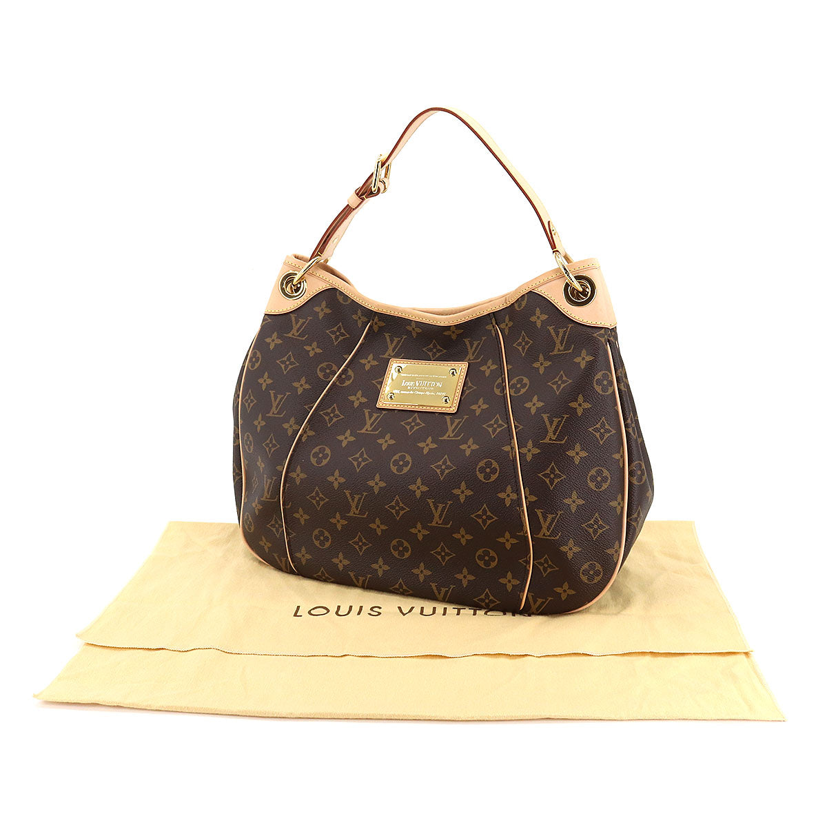 Louis Vuitton Monogram Galliera PM Shoulder Bag Brown Gold Hardware
