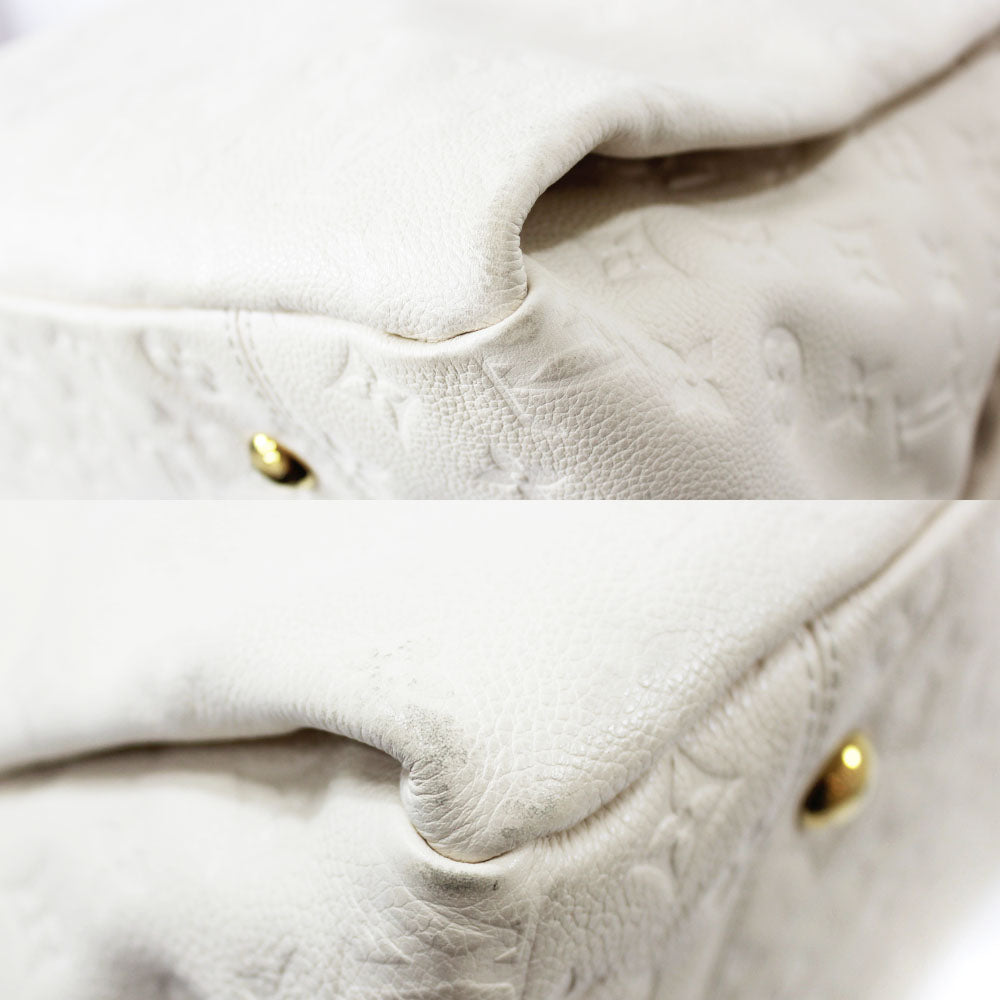 Louis Vuitton Artsy MM Shoulder Bag Neige White Monogram