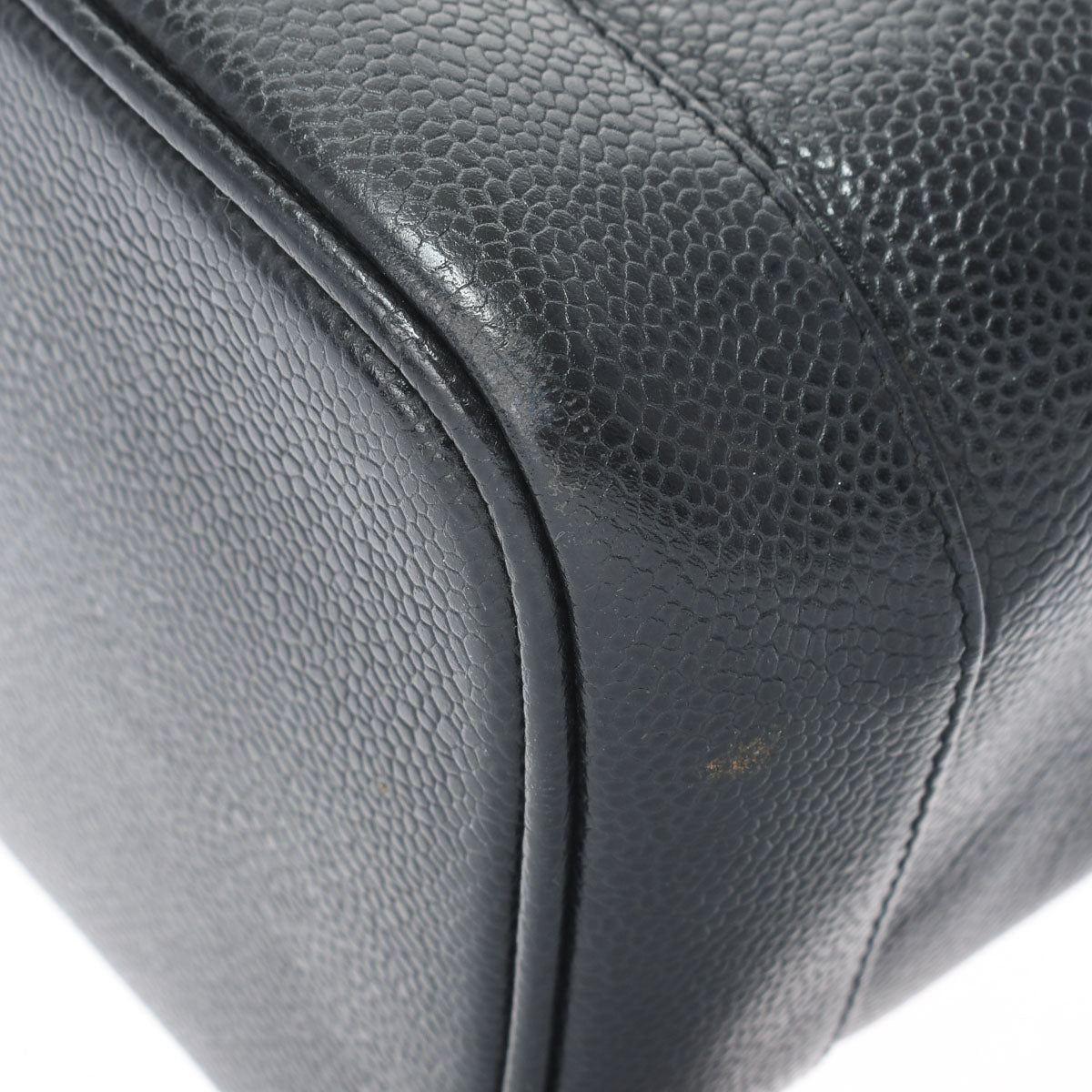 Chanel Vanity Black/Gold Hardware Caviar Skin Women's Handbag