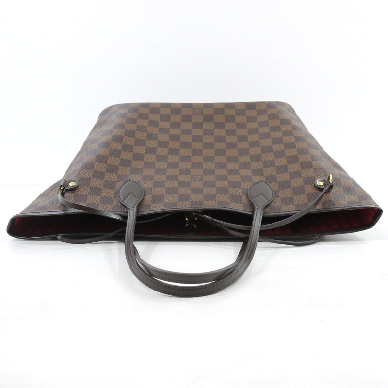 Louis Vuitton Damier Neverfull MM Tote Bag Brown