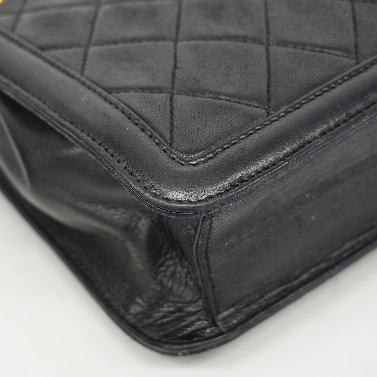 Chanel Shoulder Bag Matelasse Chain Lambskin Black
