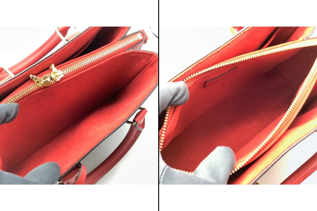 Louis Vuitton Soufflot BB Monogram Shoulder Bag Brown Red