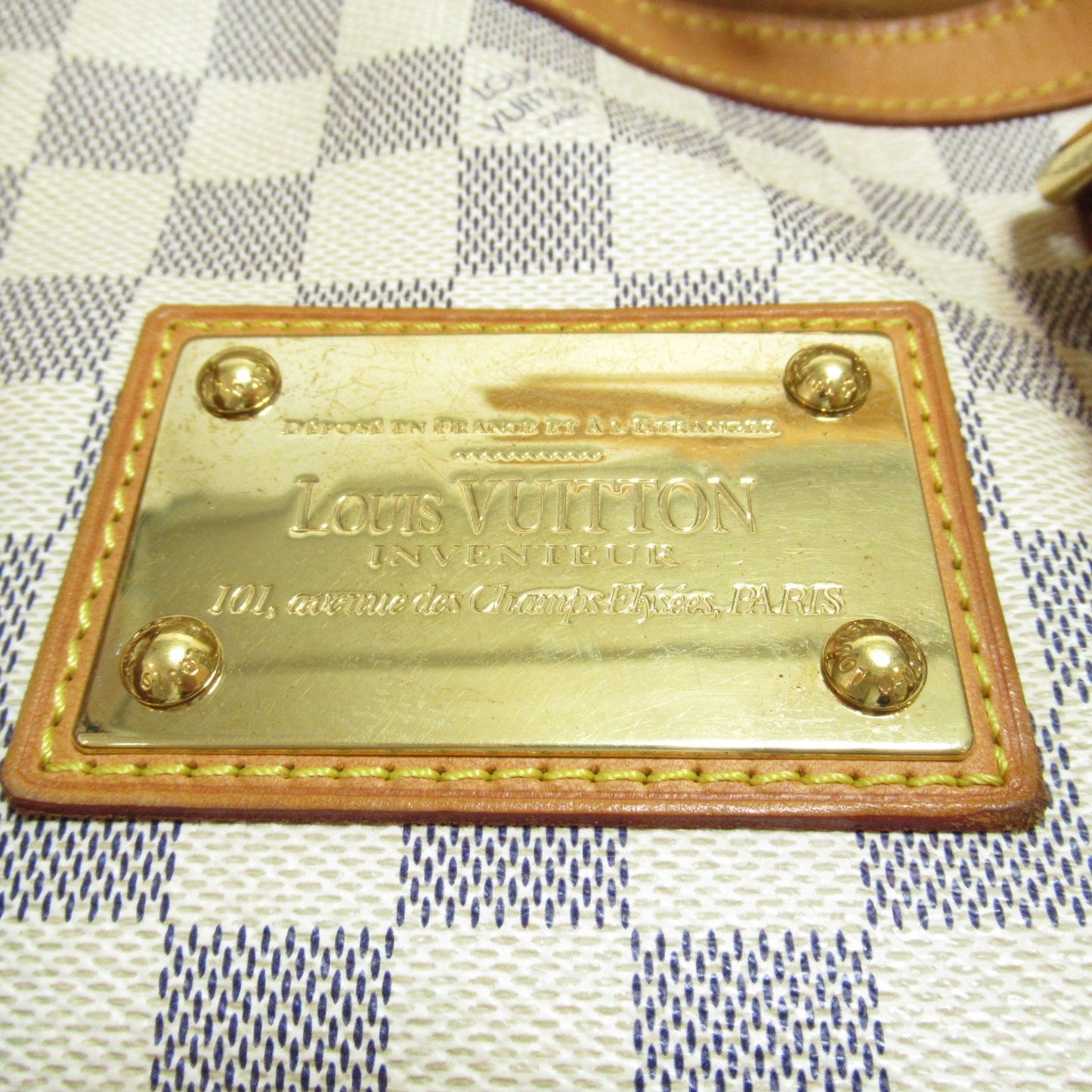 Louis Vuitton Hampstead MM Tote Damier Azur White