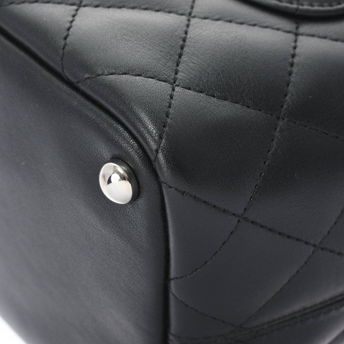 Chanel Cambon Line Medium Black/Silver Hardware Calfskin Tote Bag