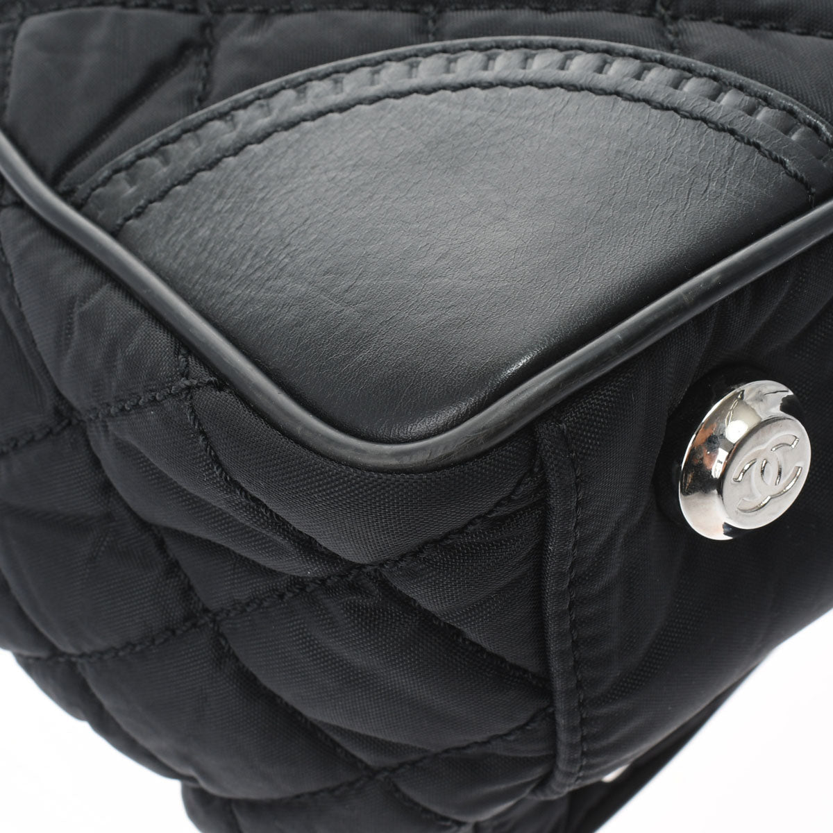 Chanel Paris New York Line Black/Silver Hardware Nylon Tote Bag